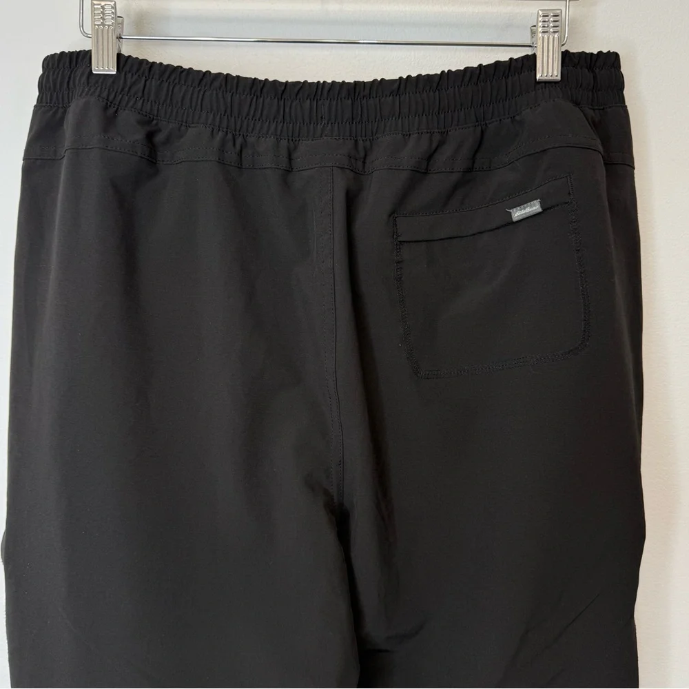 Eddie Bauer Black Fleece Lined Cargo Jogger Pant Women’s Size 14 Winter Cozy
